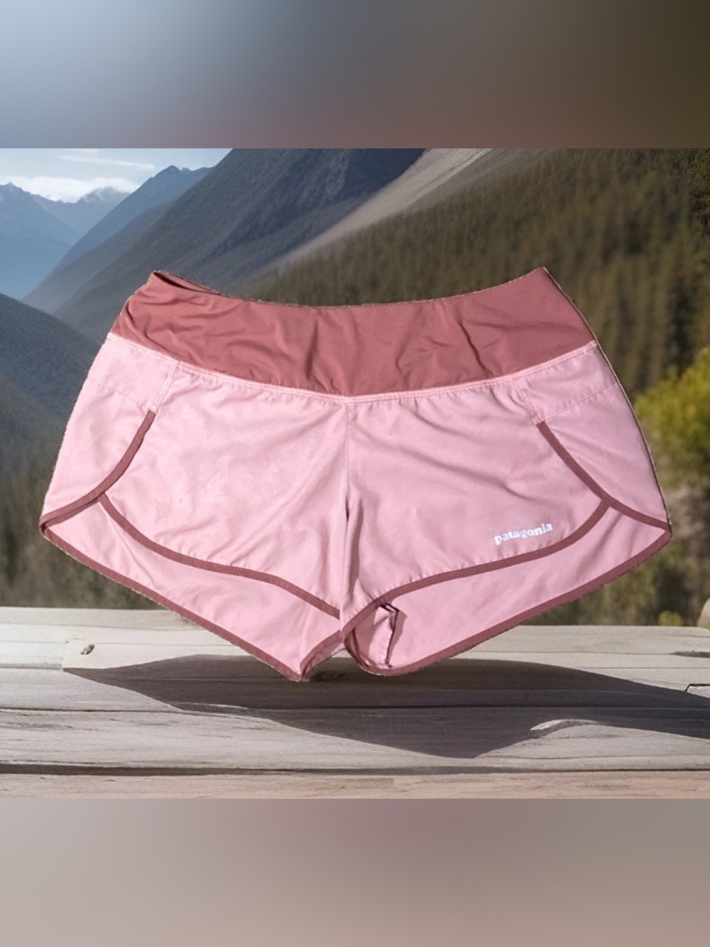Patagonia Strider Shorts Women Small Running Gym Athletic Mid Rise 3" Pink